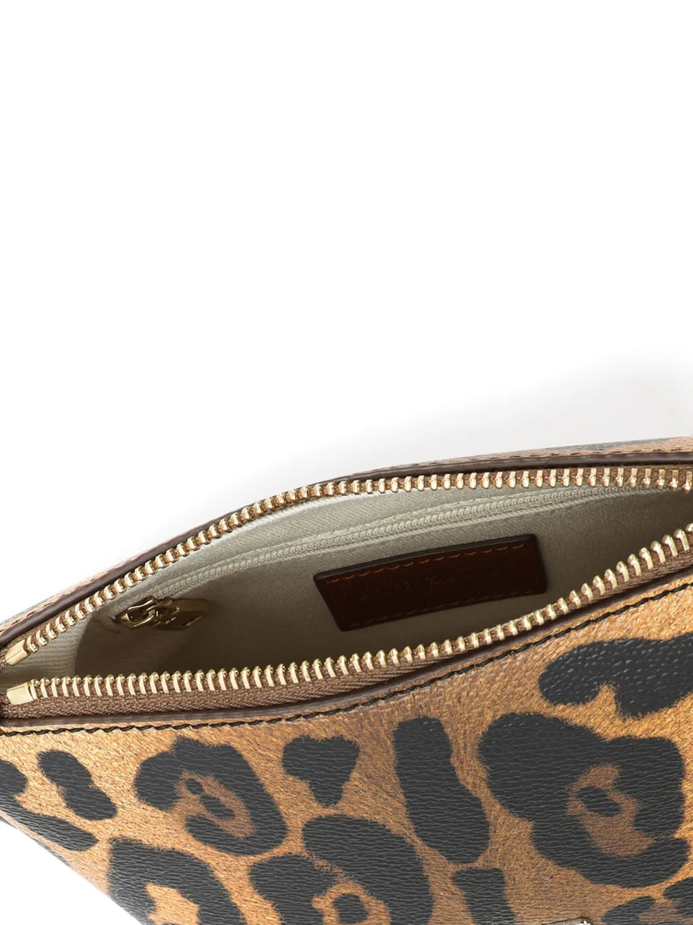 Dolce Gabbana Crespo Leopard Print Shoulder Bag — Same as shown — Size One Size — Top View
