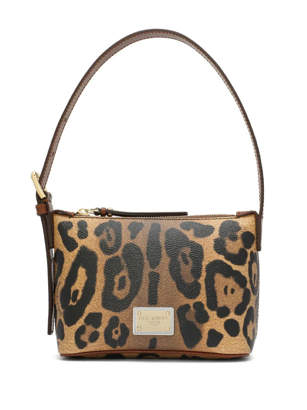 Dolce Gabbana Crespo Leopard Print Shoulder Bag — Same as shown — Size One Size — Front View
