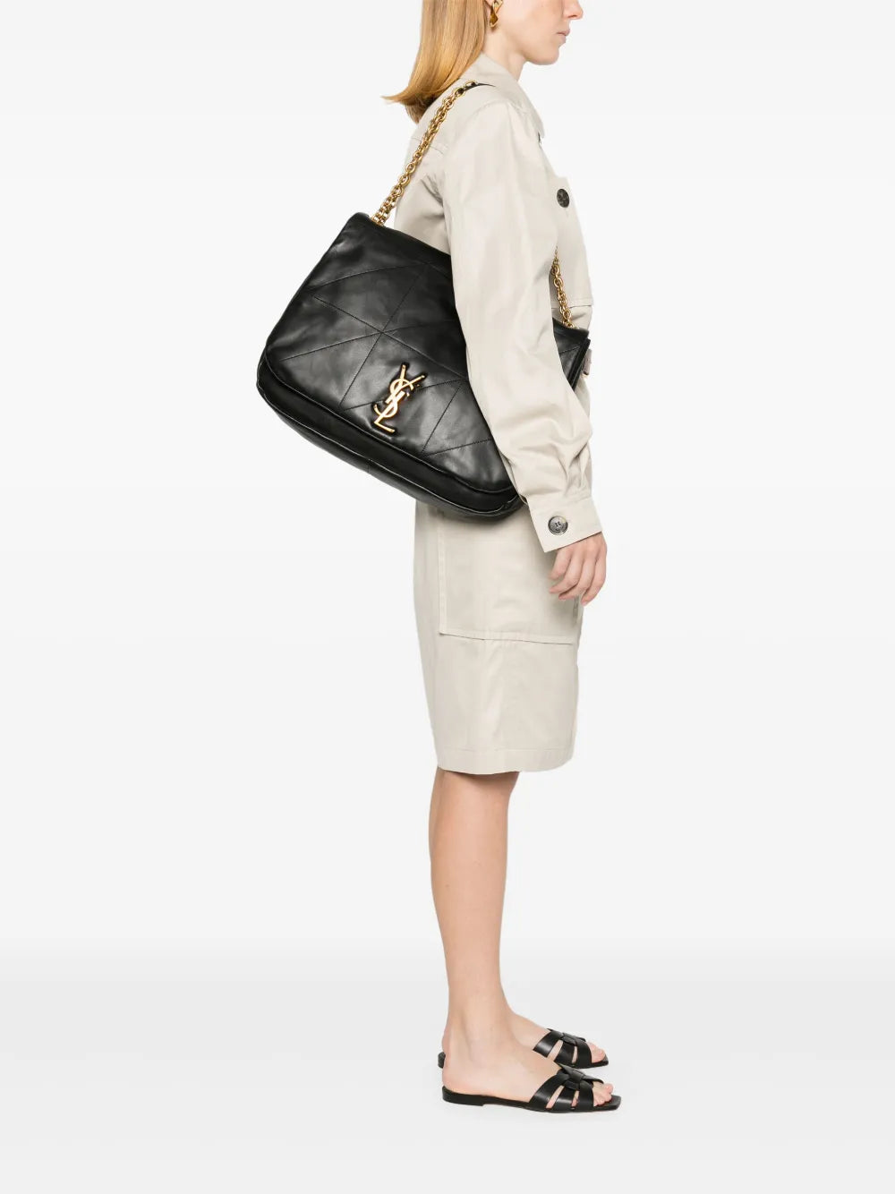 Saint Laurent Jamie Leather Shoulder Bag — Same as shown — Size One Size — Side View