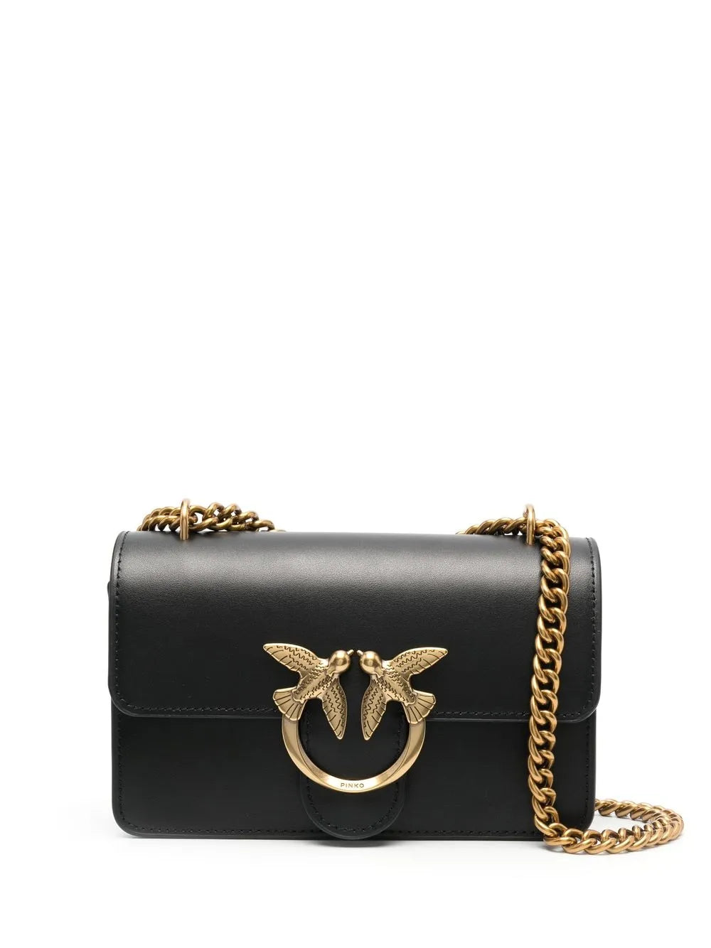 Pinko Love Birds Calf Leather Shoulder Bag — Same as shown — Size One Size — Front View