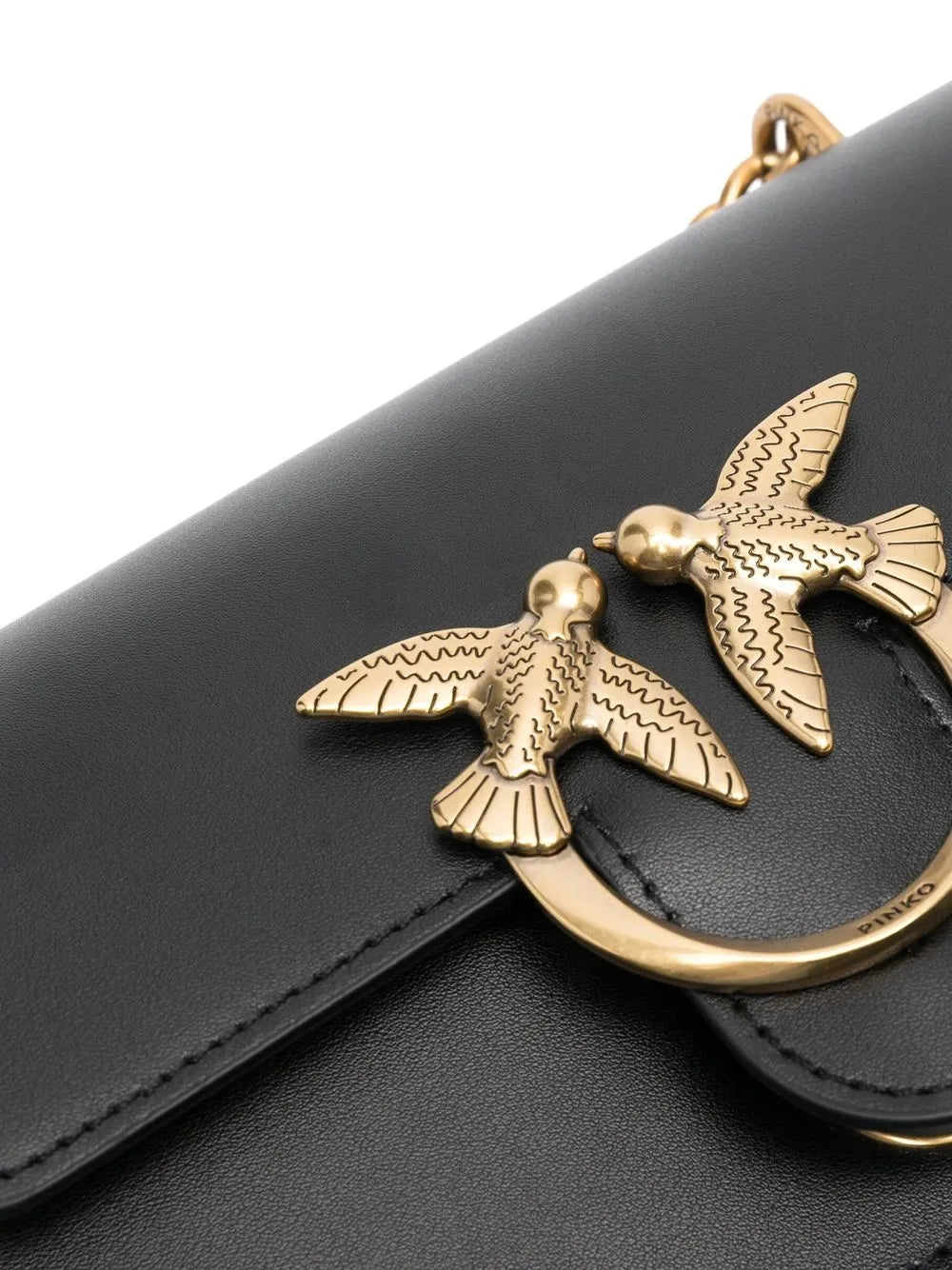 Pinko Love Birds Calf Leather Shoulder Bag — Same as shown — Size One Size — Top View