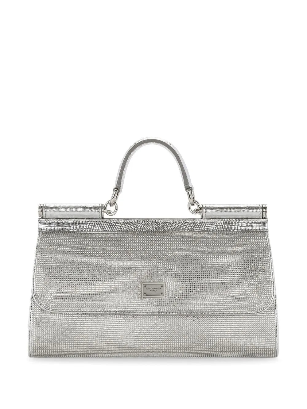 Dolce Gabbana Kim Dolcegabbana Small Sicily Rhinestone Top Handle Bag — Same as shown — Size One Size — Front View