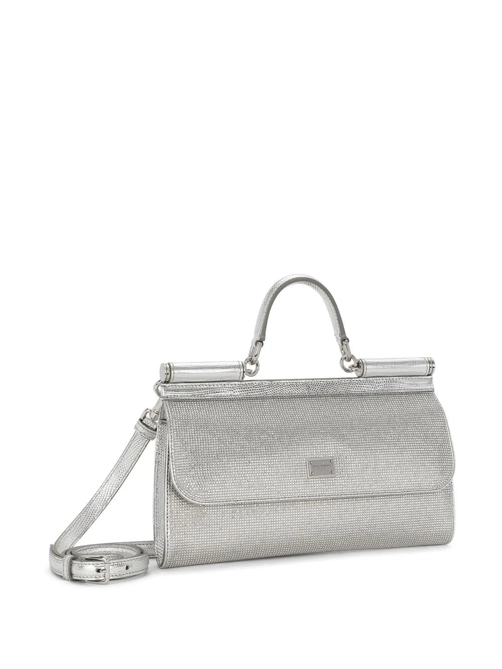 Dolce Gabbana Kim Dolcegabbana Small Sicily Rhinestone Top Handle Bag — Same as shown — Size One Size — Top View