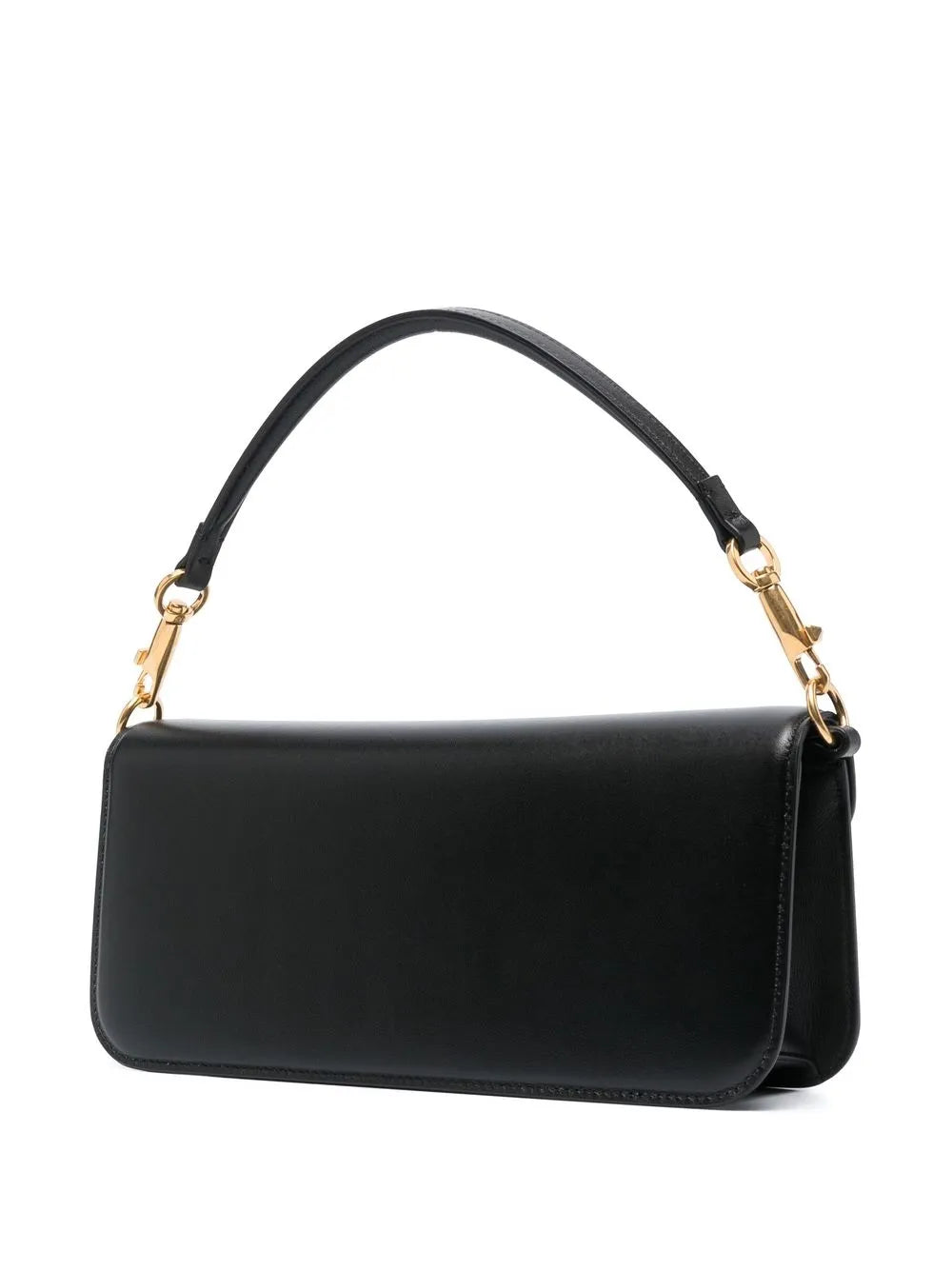 Valentino Garavani Logo Plaque Leather Shoulder Bag — Same as shown — Size One Size — Back View