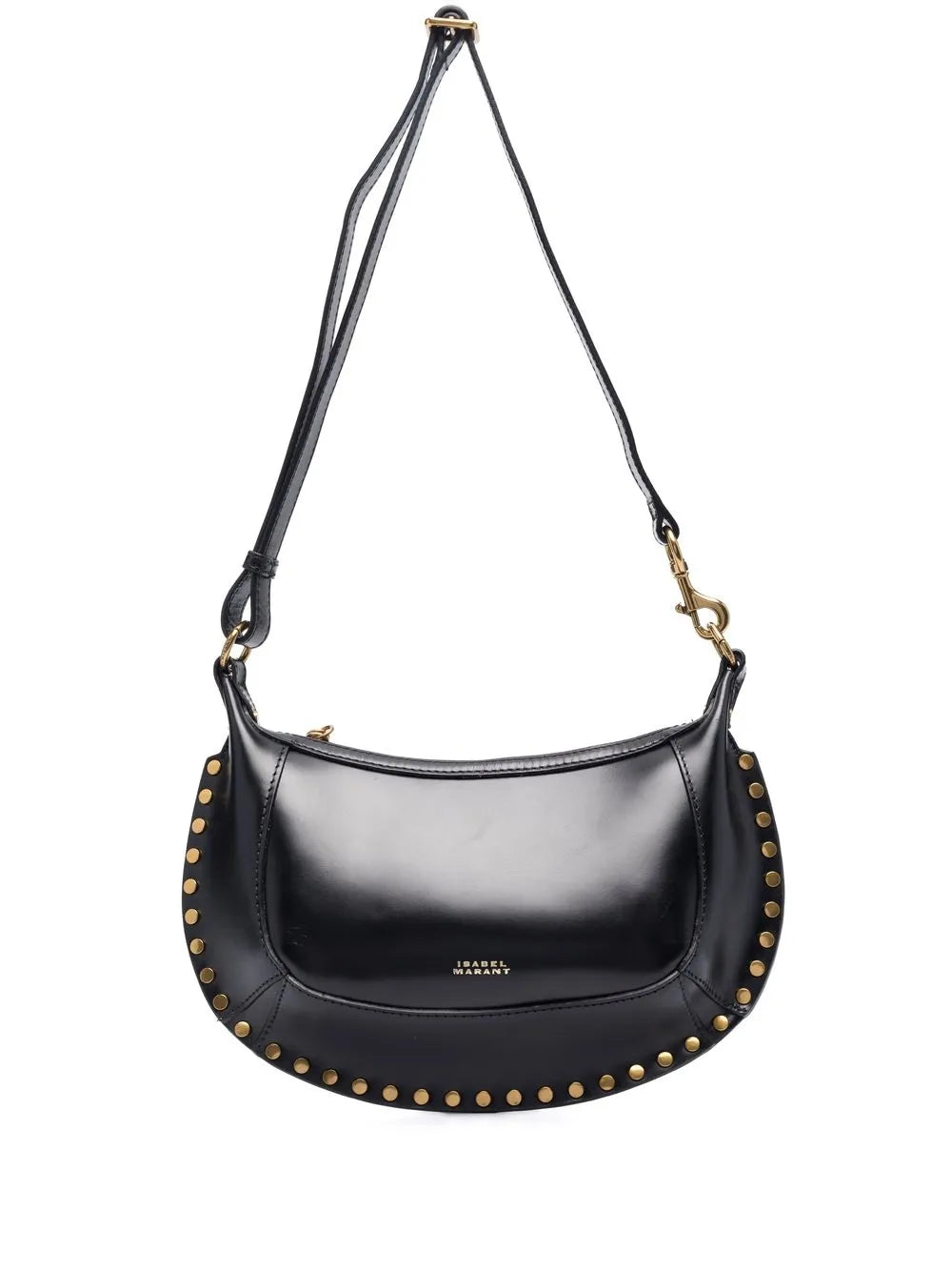 Isabel Marant Oskan Moon Studded Shoulder Bag — Same as shown — Size One Size — Front View