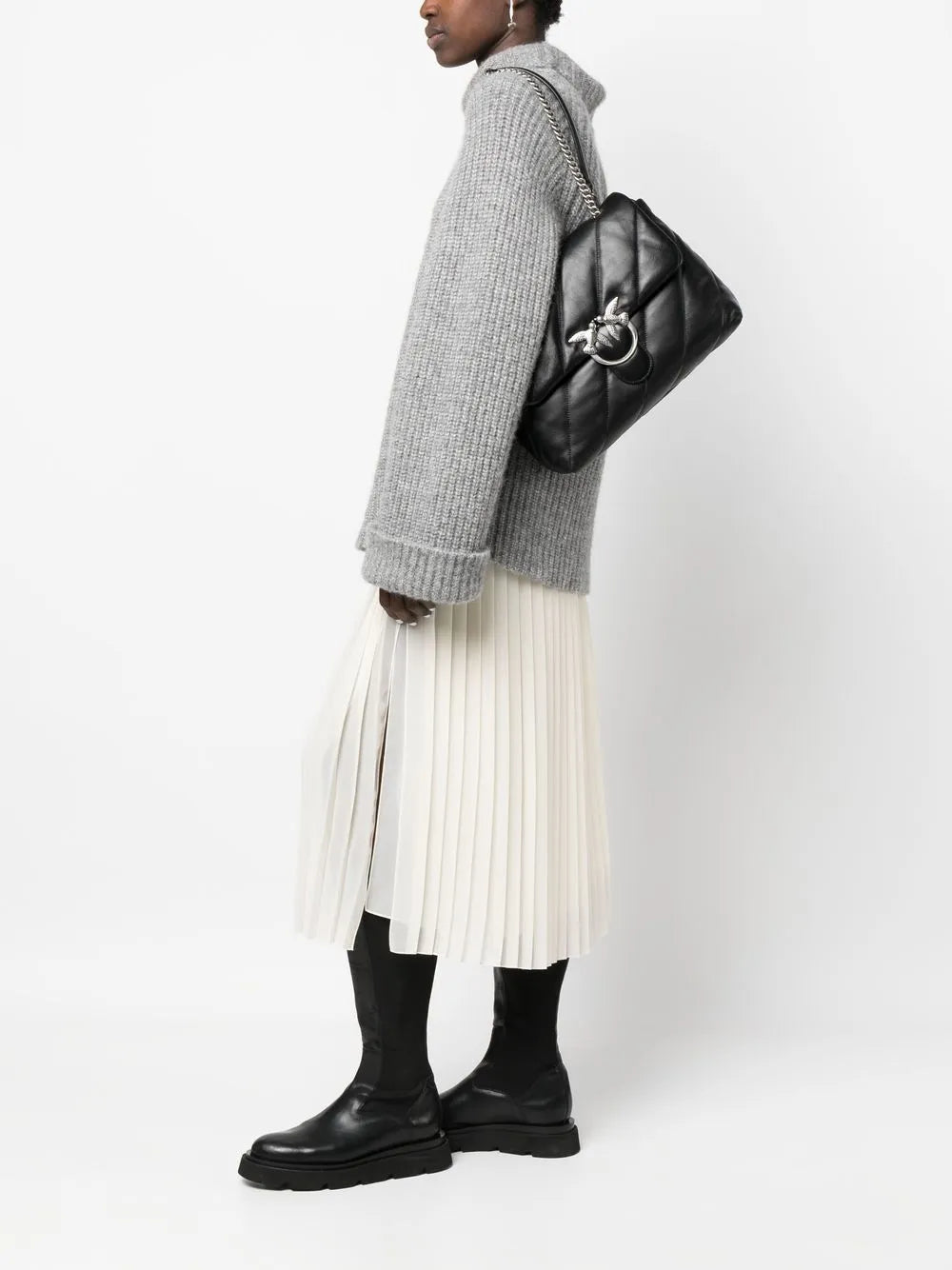 Pinko Love Big Puff Leather Shoulder Bag — Same as shown — Size One Size — Side View