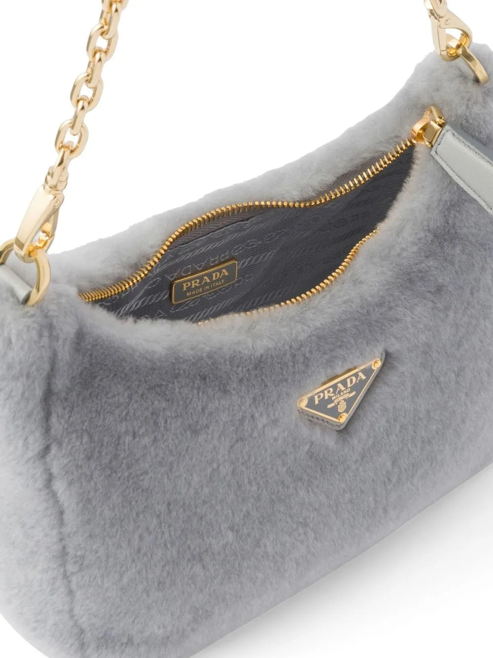 Prada Re Edition Shearling Mini Bag — Same as shown — Size One Size — Detail View