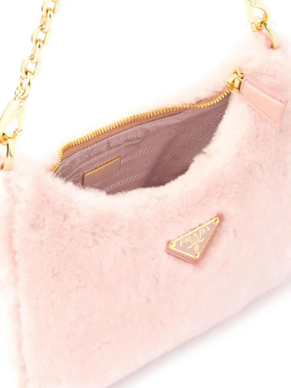Prada Re Edition Shearling Mini Bag — Same as shown — Size One Size — Detail View