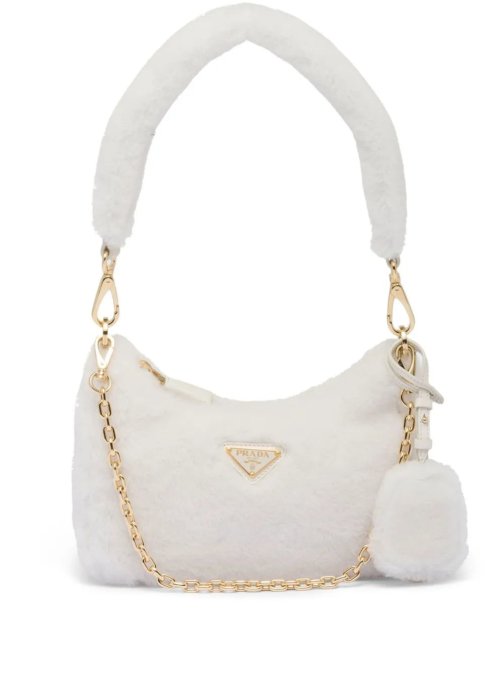 Prada Re Edition Shearling Mini Bag — Same as shown — Size One Size — Front View