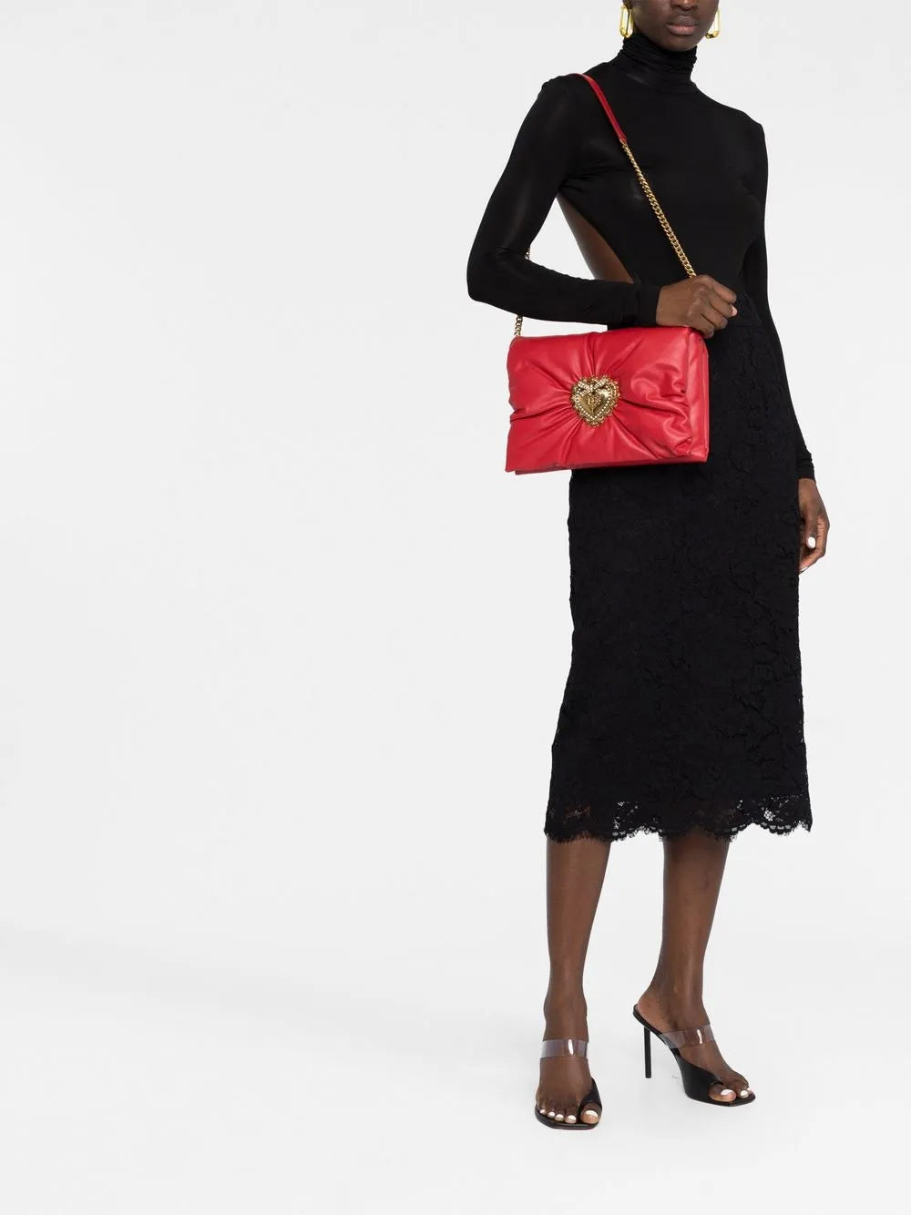 Dolce Gabbana Medium Devotion Soft Clutch — Same as shown — Size One Size — Side View