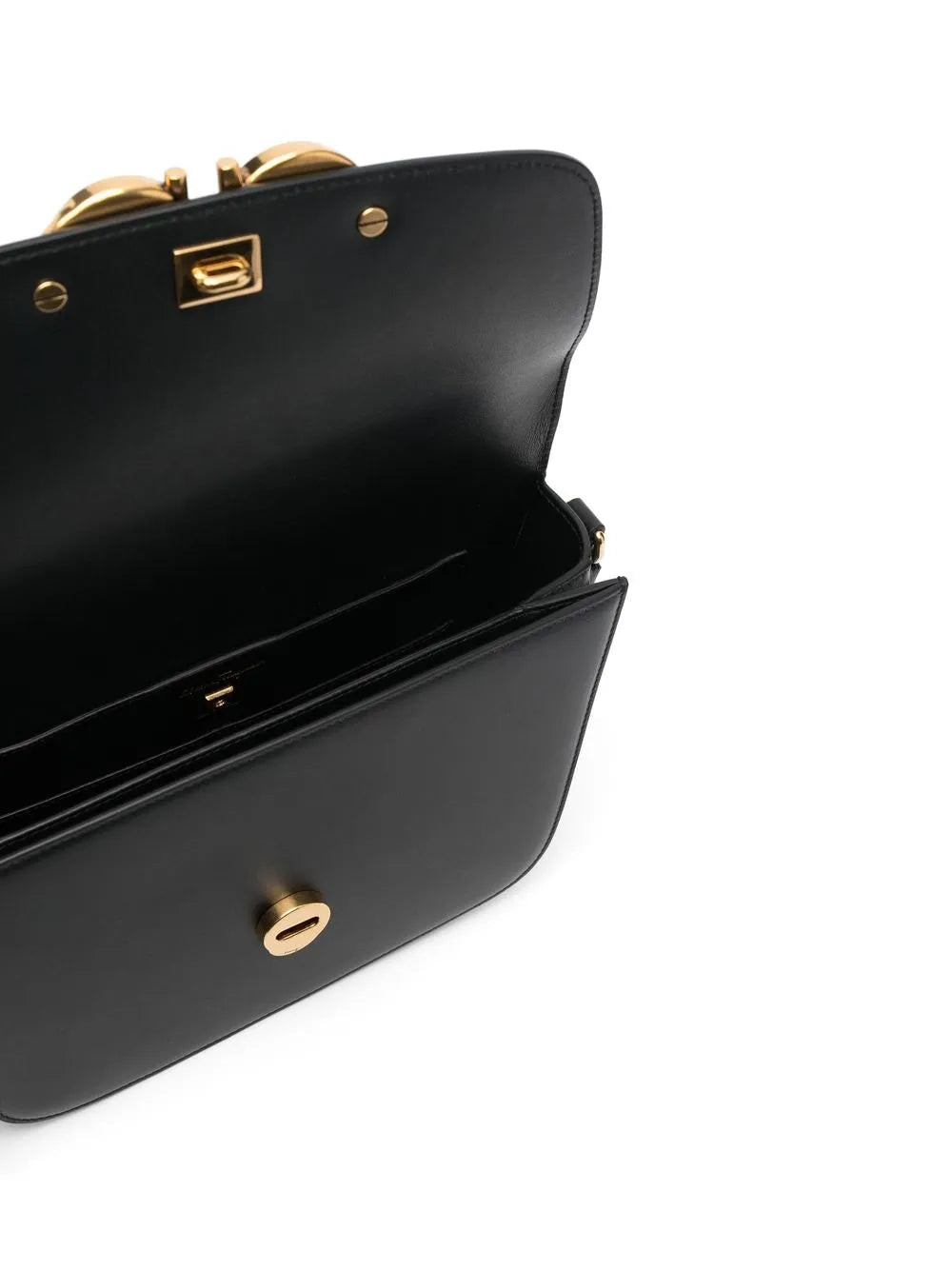 Ferragamo Gancini Leather Shoulder Bag — Same as shown — Size One Size — Detail View