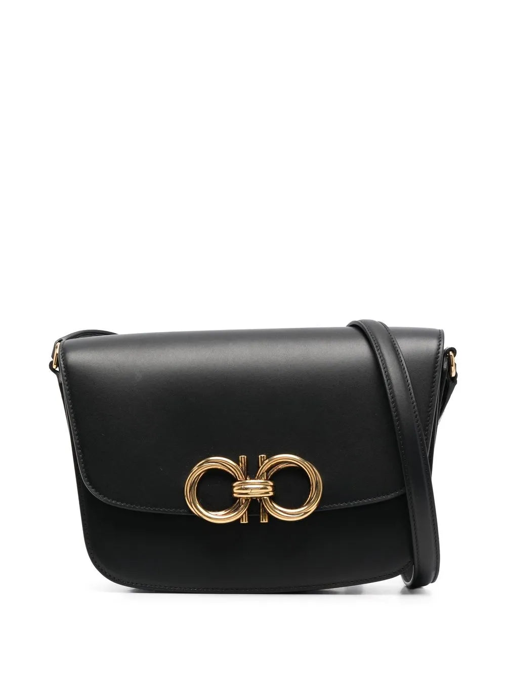 Ferragamo Gancini Leather Shoulder Bag — Same as shown — Size One Size — Front View
