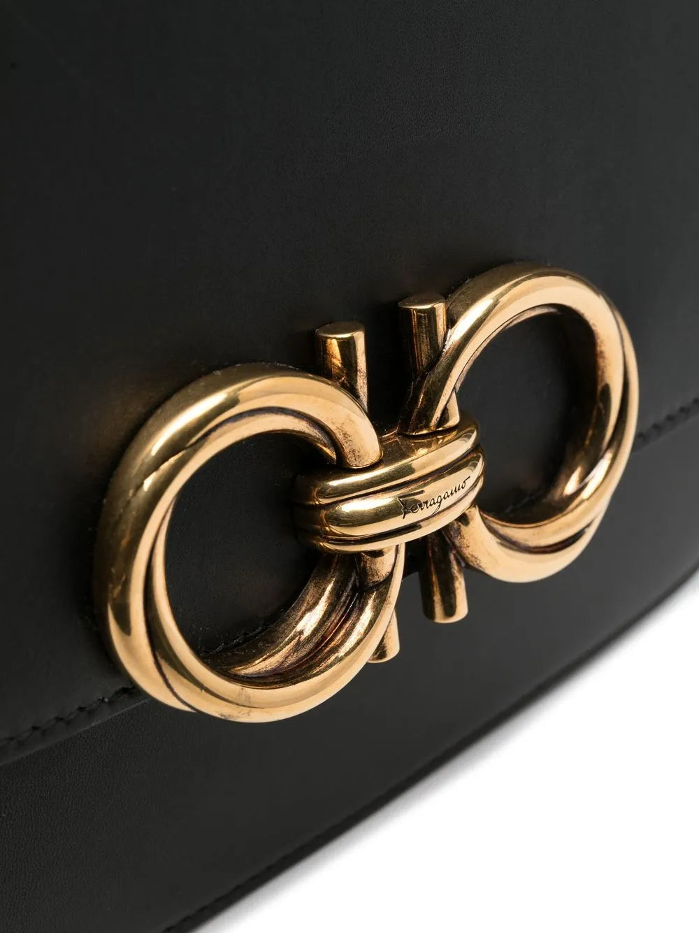 Ferragamo Gancini Leather Shoulder Bag — Same as shown — Size One Size — Top View