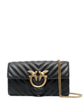 Pinko Logo Plaque Matelasse Shoulder Bag — Same as shown — Size One Size — Front View