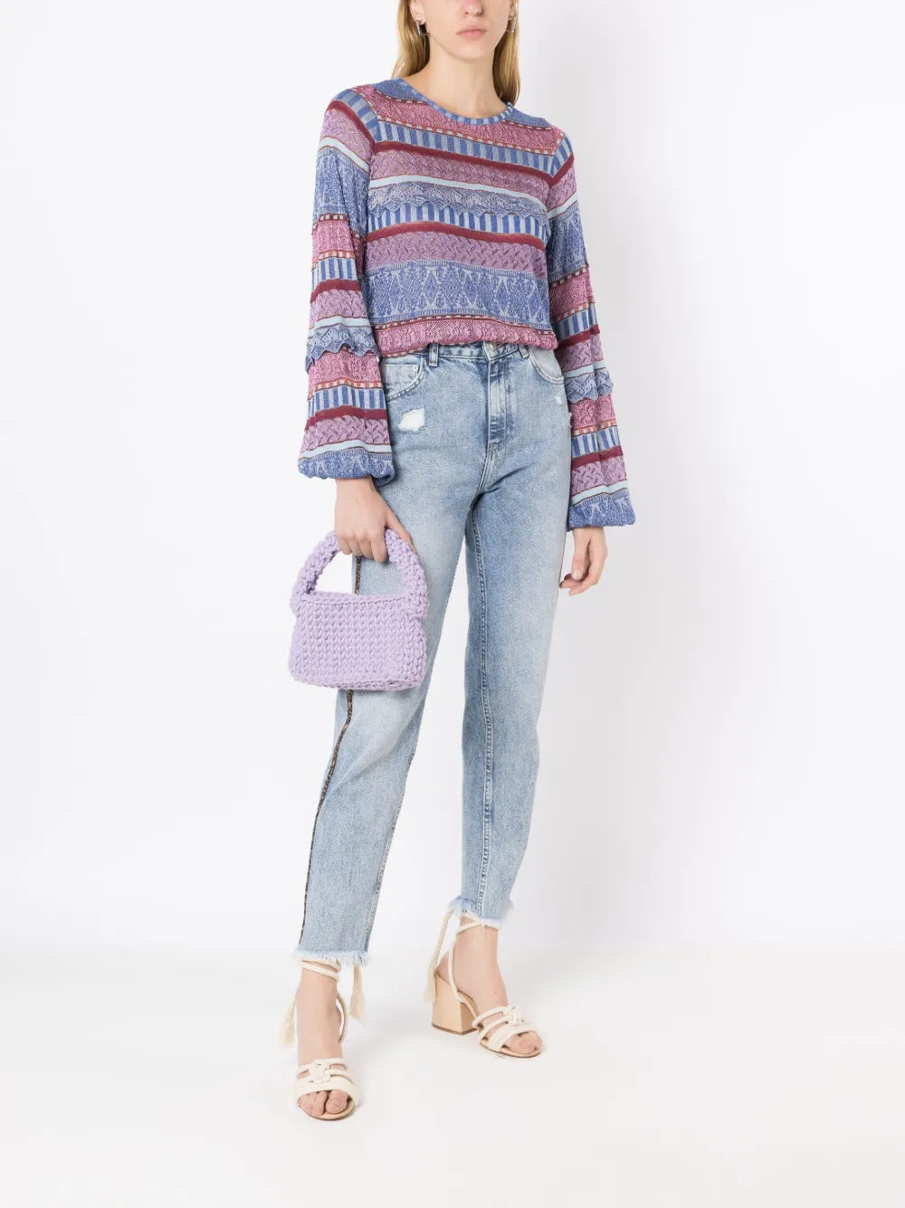 Nannacay Nicoletta Crochet Knit Shoulder Bag — Same as shown — Size One Size — Side View