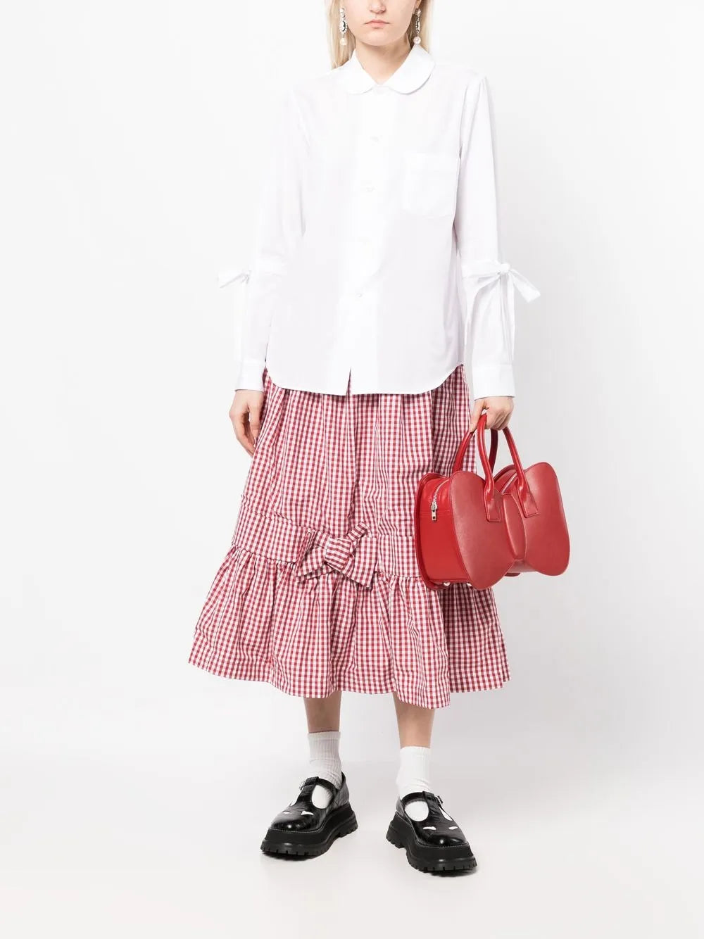 Comme Des Garcons Girl Bow Shape Leather Bag — Same as shown — Size One Size — Side View