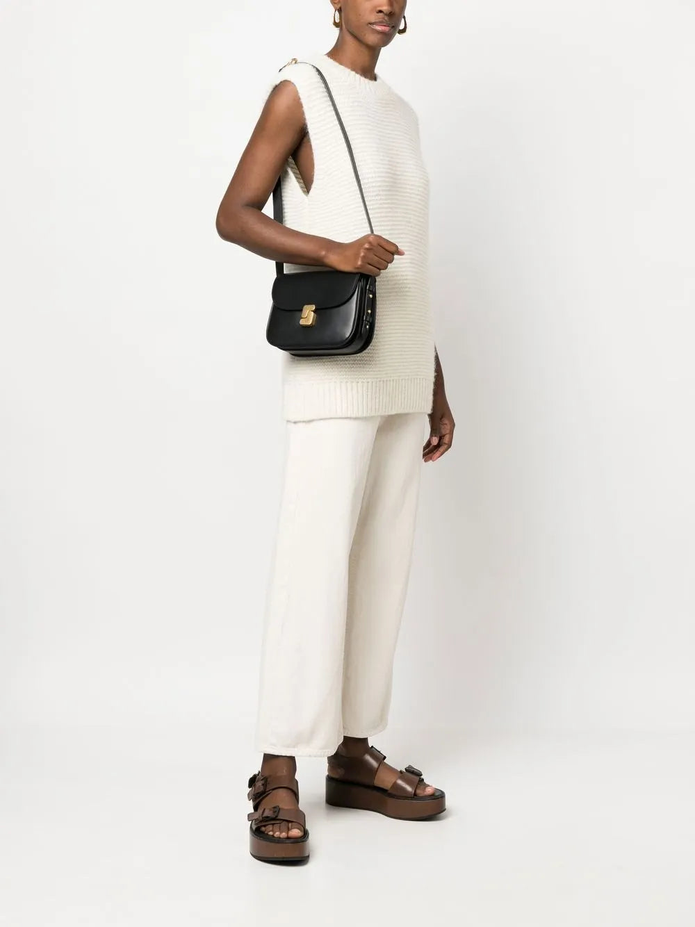 Soeur Leather Shoulder Bag — Same as shown — Size One Size — Side View