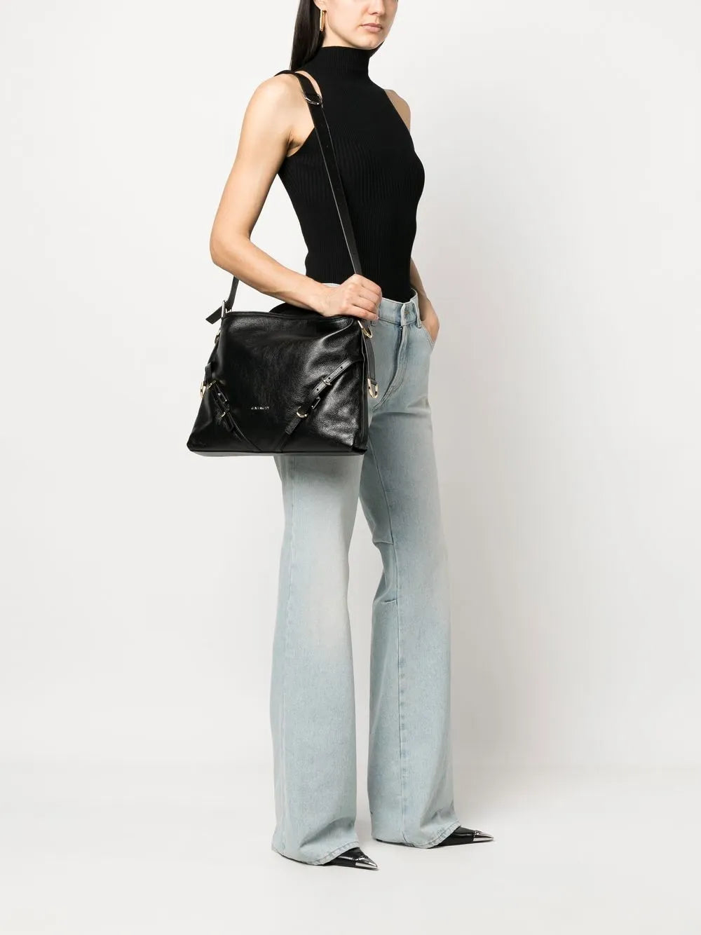 Givenchy Grained Leather Shoulder Bag — Same as shown — Size One Size — Side View
