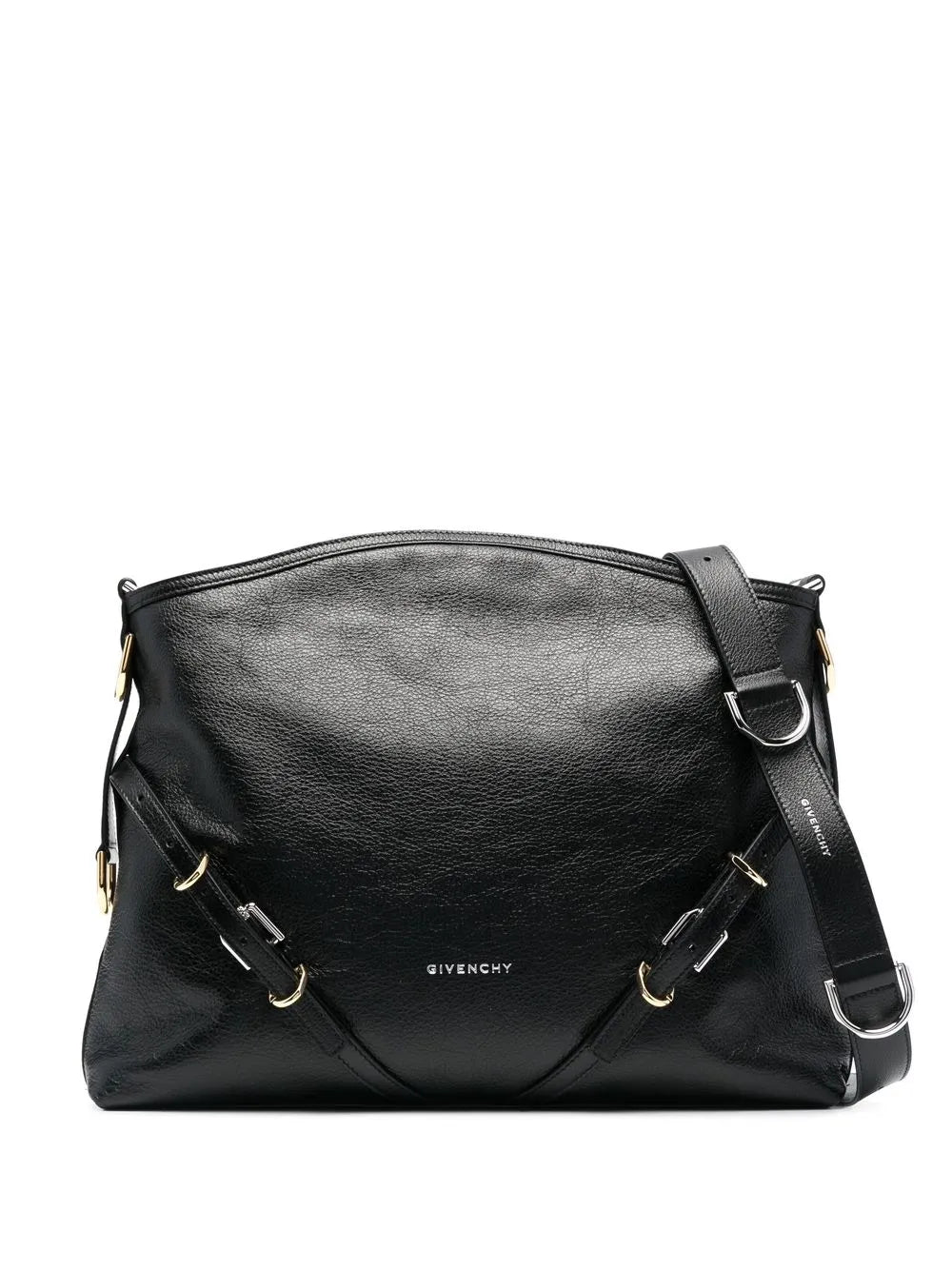 Givenchy Grained Leather Shoulder Bag — Same as shown — Size One Size — Front View
