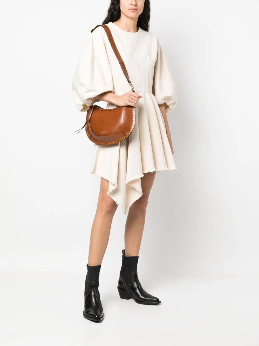 Isabel Marant Naoko Studded Leather Shoulder Bag — Same as shown — Size One Size — Side View