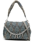 Diesel Charm D Denim Shoulder Bag — Same as shown — Size One Size — Front View