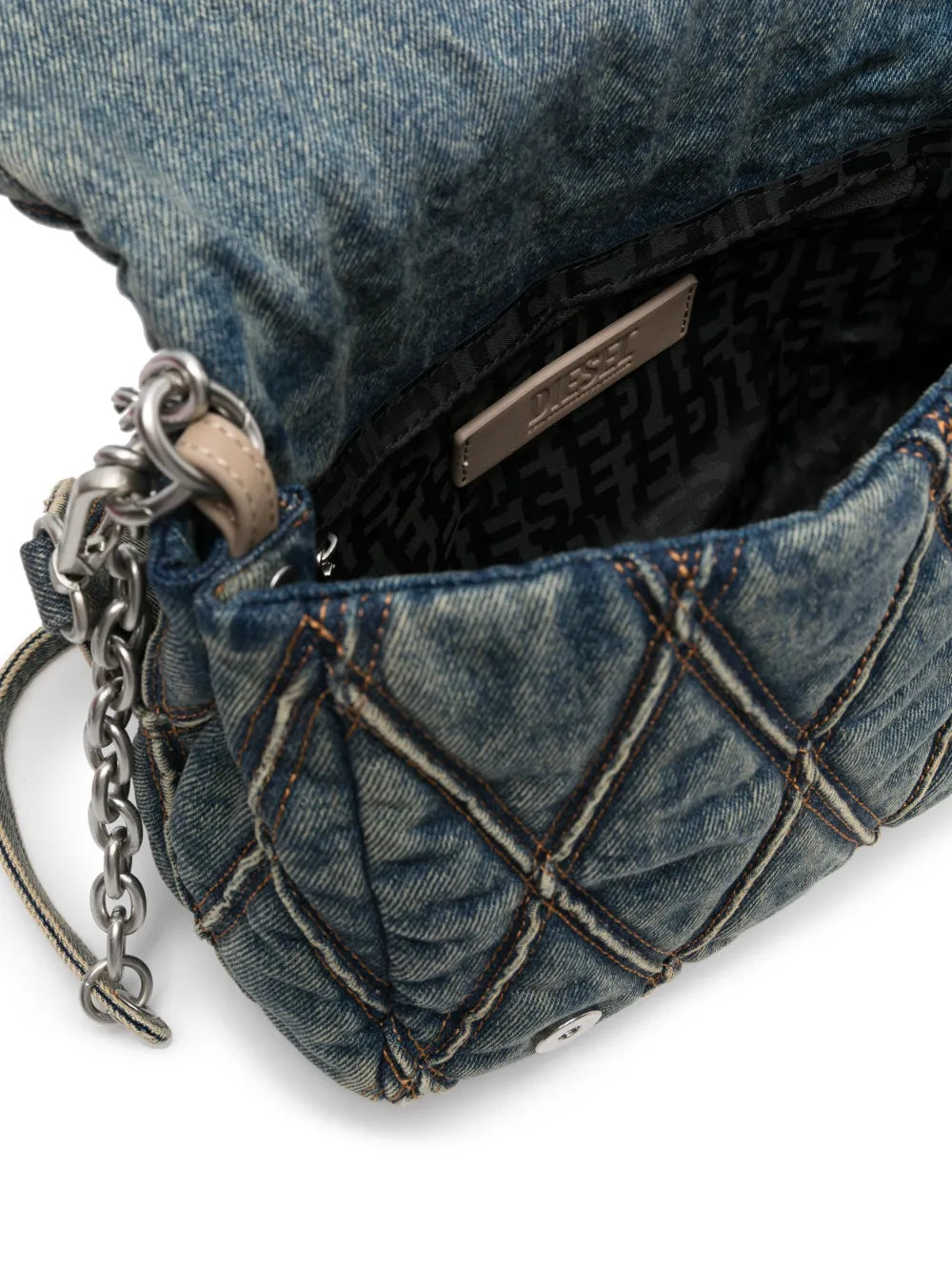 Diesel Charm D Denim Shoulder Bag — Same as shown — Size One Size — Detail View