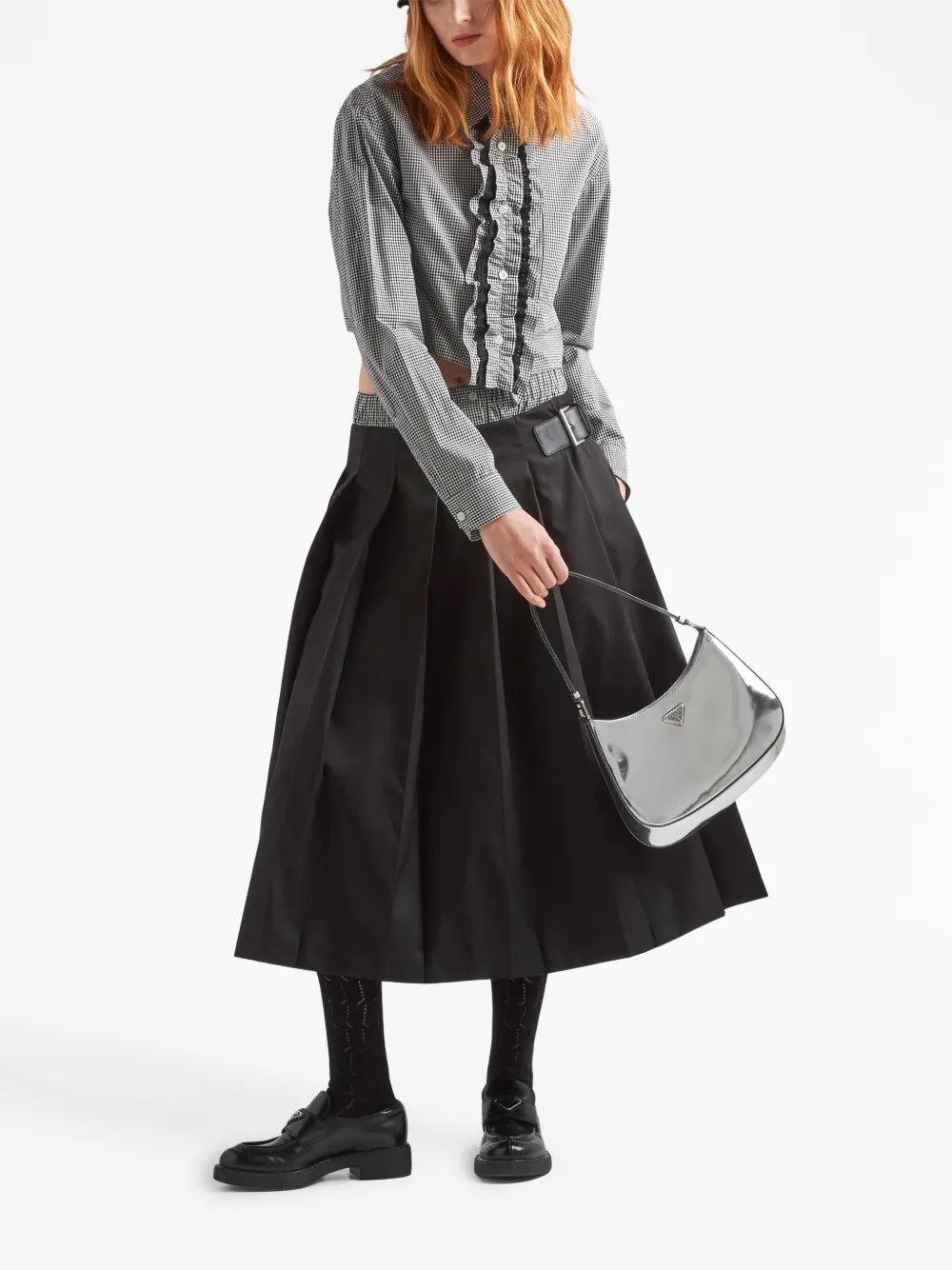 Prada Cleo Leather Shoulder Bag — Same as shown — Size One Size — Side View