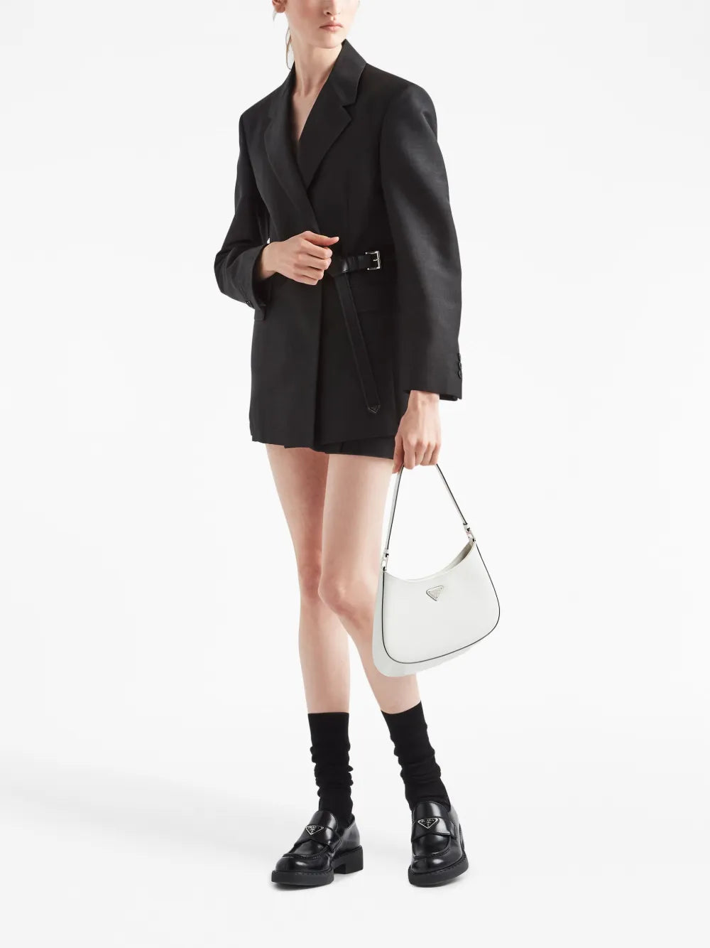 Prada Cleo Leather Shoulder Bag — Same as shown — Size One Size — Side View