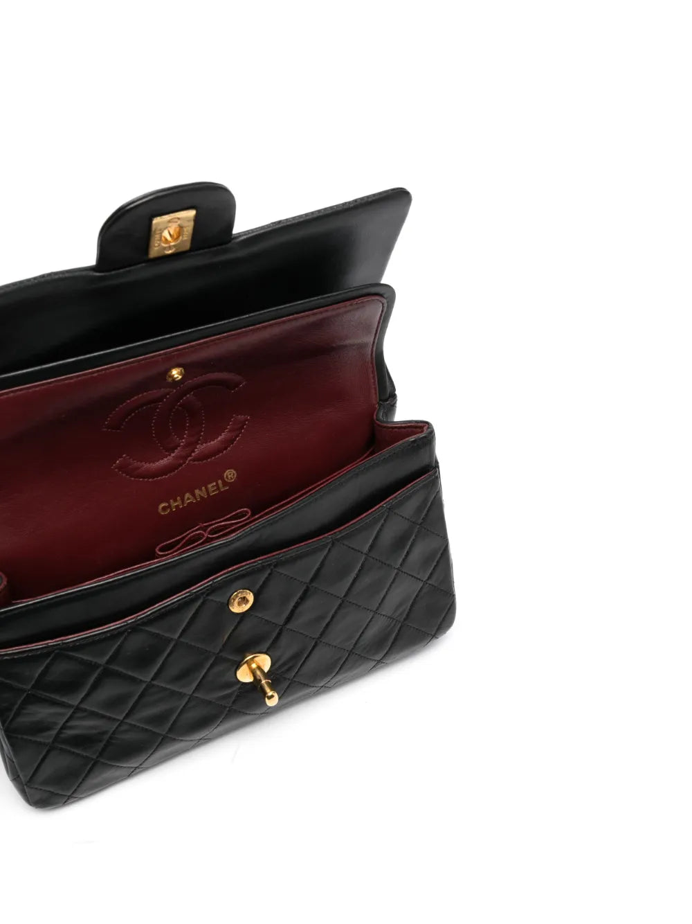 Chanel Pre Owned 1989 1991 Small Double Flap Shoulder Bag — Same as shown — Size One Size — Detail View