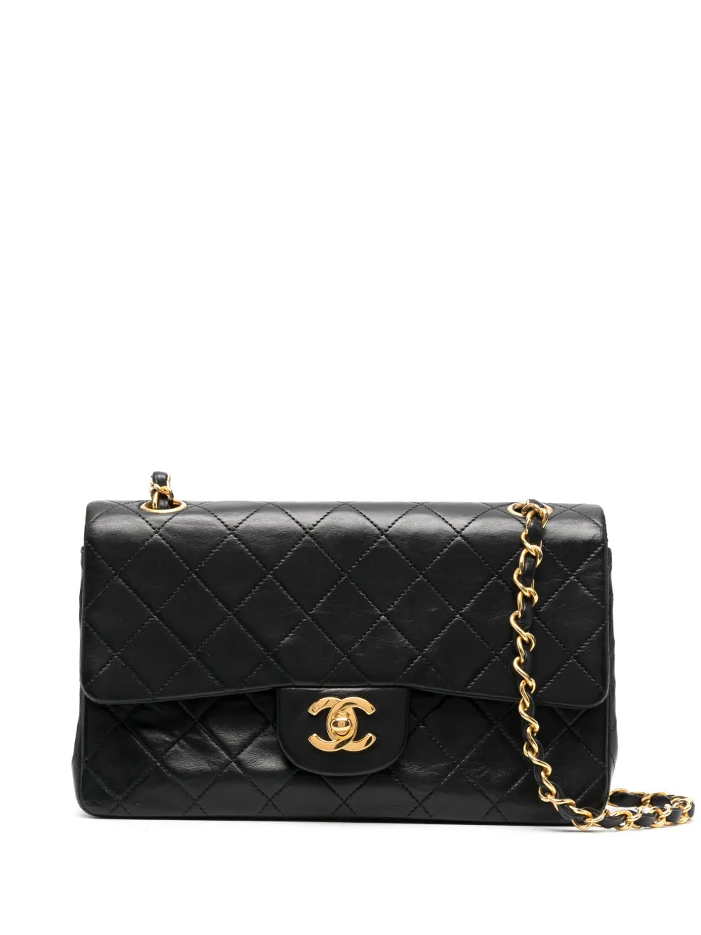 Chanel Pre Owned 1989 1991 Small Double Flap Shoulder Bag — Same as shown — Size One Size — Front View
