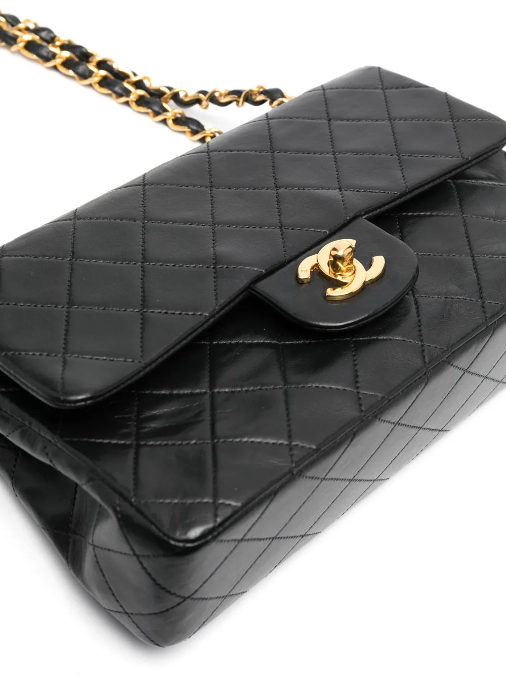 Chanel Pre Owned 1989 1991 Small Double Flap Shoulder Bag — Same as shown — Size One Size — Top View