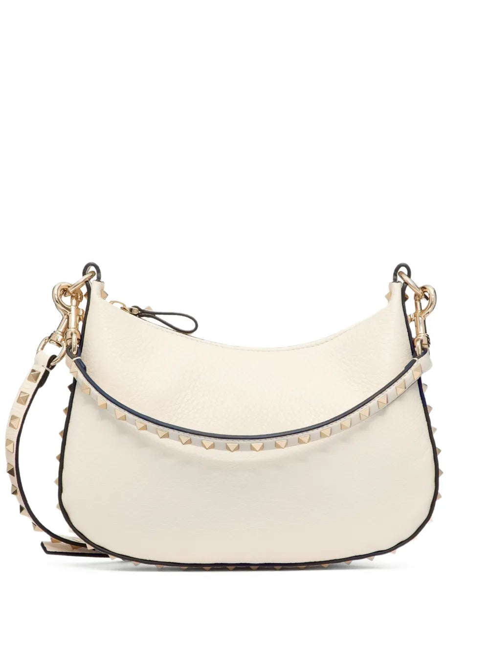 Valentino Garavani Small Rockstud Leather Shoulder Bag — Same as shown — Size One Size — Front View