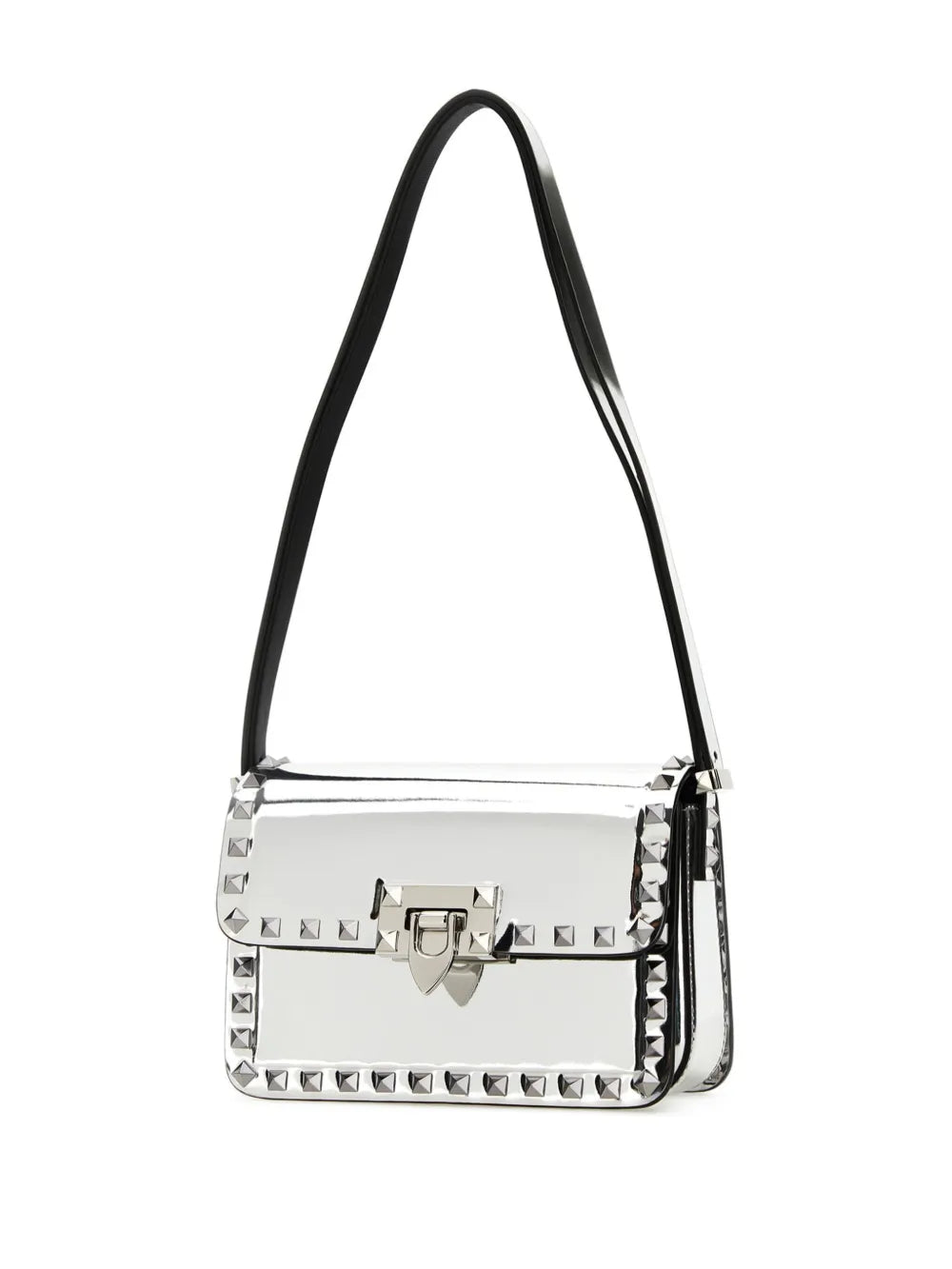 Valentino Garavani Small Rockstud23 Mirrored Shoulder Bag — Same as shown — Size One Size — Back View