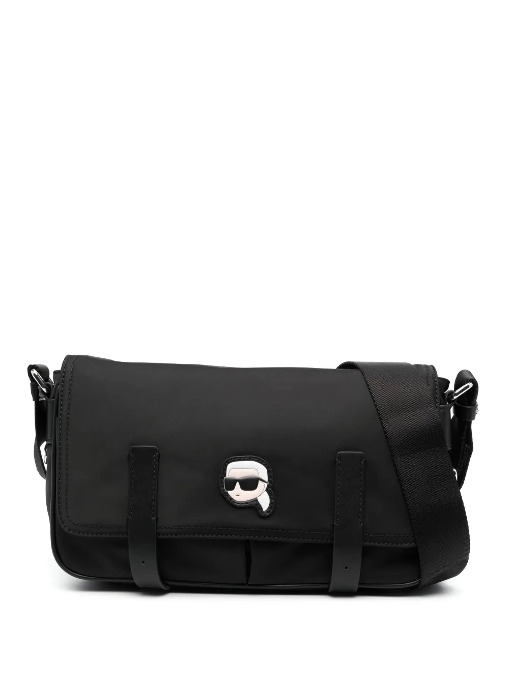 Karl Lagerfeld Ikonik Karl Patch Shoulder Bag — Same as shown — Size One Size — Front View