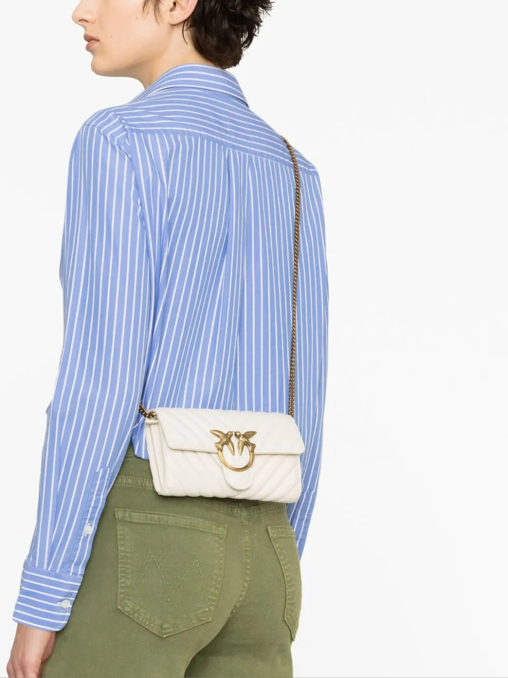 Pinko Love One Quilted Shoulder Bag — Same as shown — Size One Size — Back View