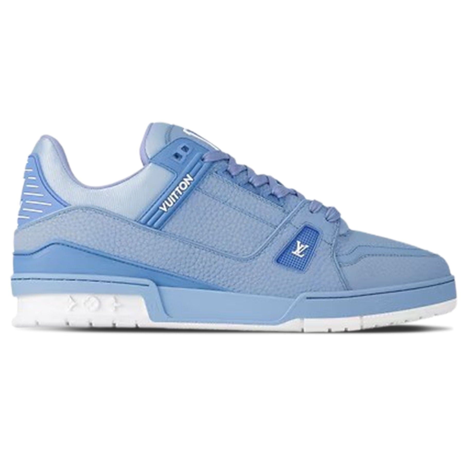 Louis Vuitton Trainer Low 'Blue' — UK 1 — Side View