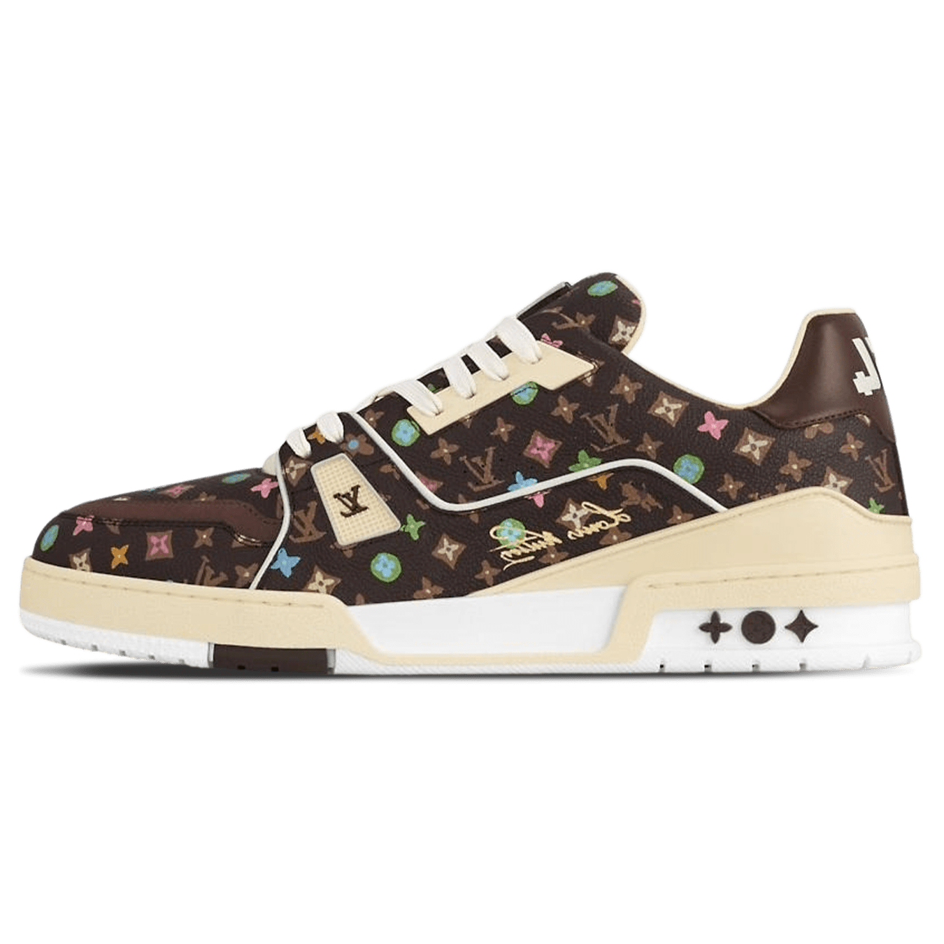 Louis Vuitton x Tyler The Creator Trainer 'Mocha Multi-Colour' — UK 1 — Front View