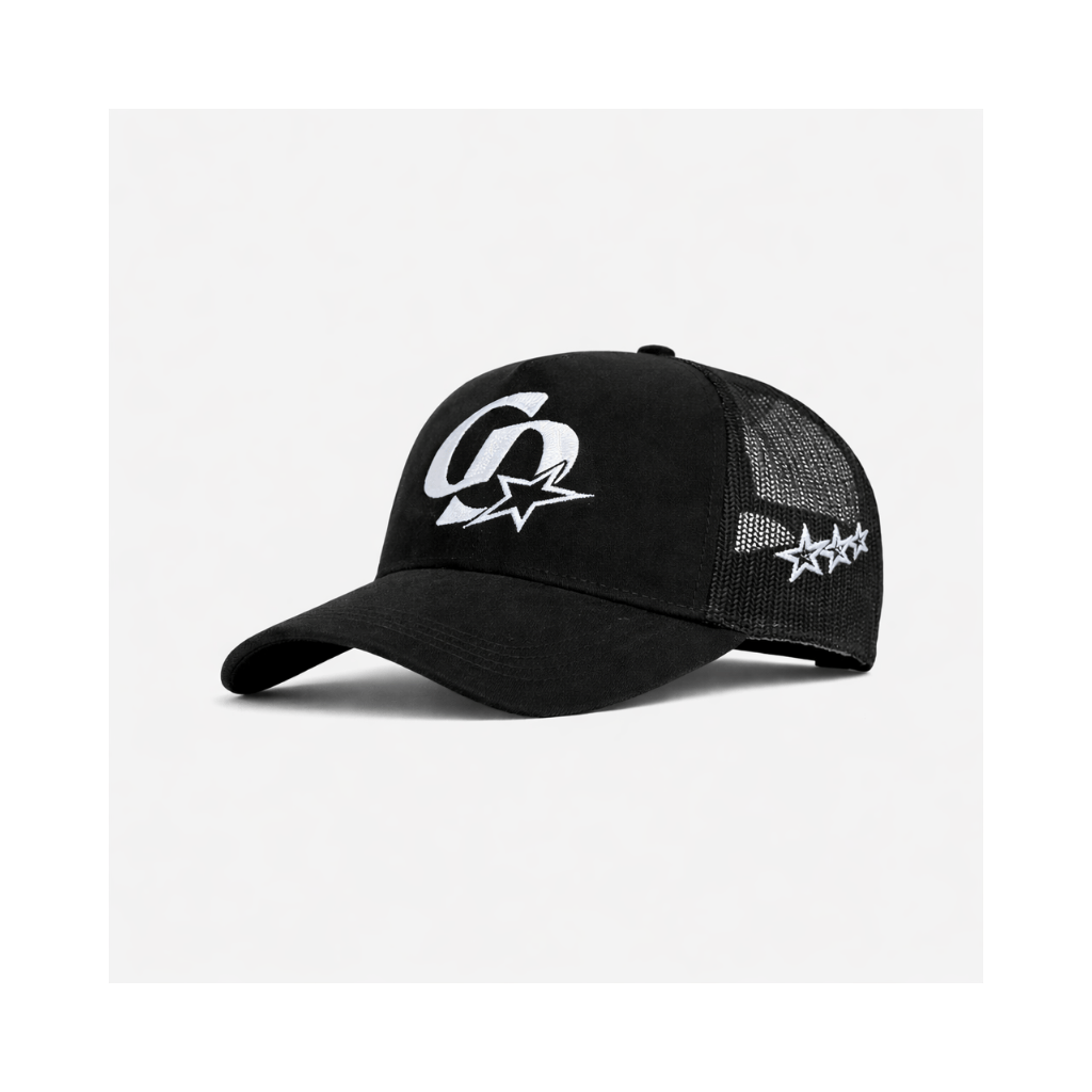 Cardair CD Star Suede Trucker - Black/White — One Size — Front View