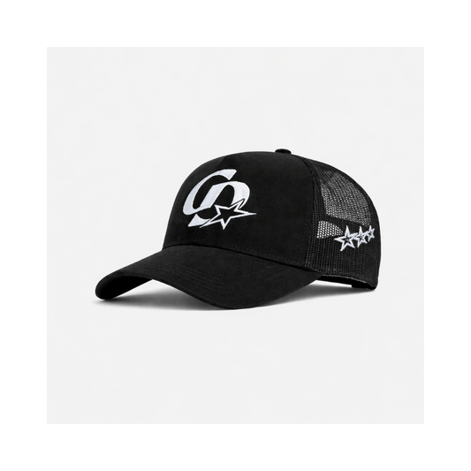 Cardair CD Star Suede Trucker - Black/White — One Size — Front View