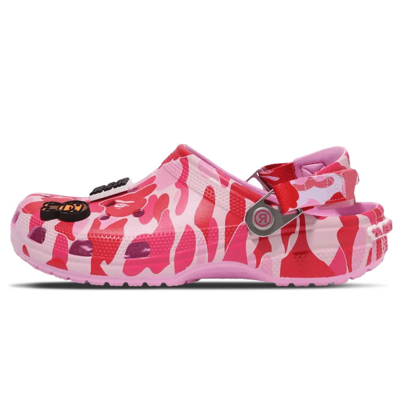 Bape x Classic Clog 'ABC Camo - Pink' — UK 1 — Front View