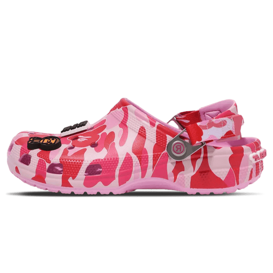 Bape x Classic Clog 'ABC Camo - Pink' — UK 1 — Front View