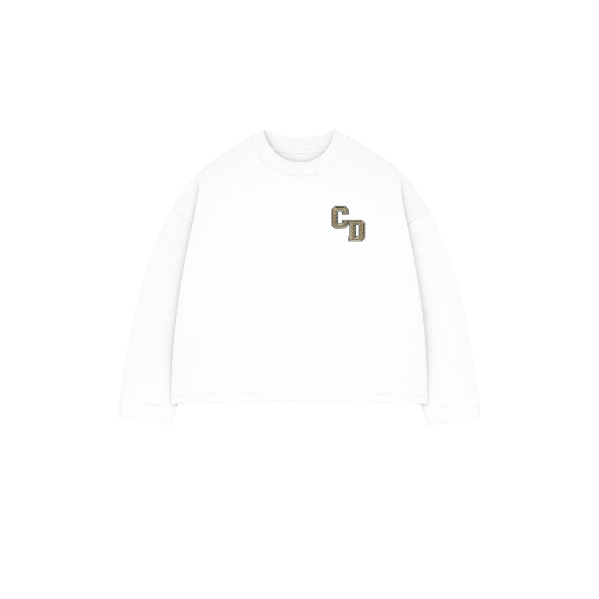 Cardair CD Logo Long Sleeve T shirt - White — S — Front View