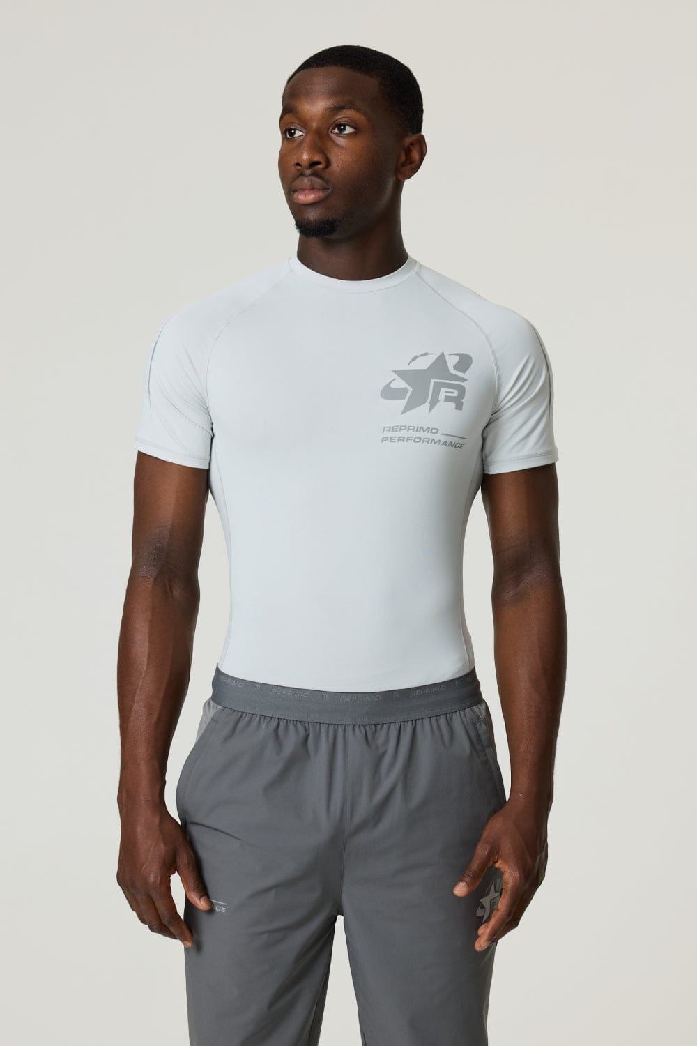 Reprimo RP Base-Layer T-Shirt 'Light Grey Reflective' — XS — Front View