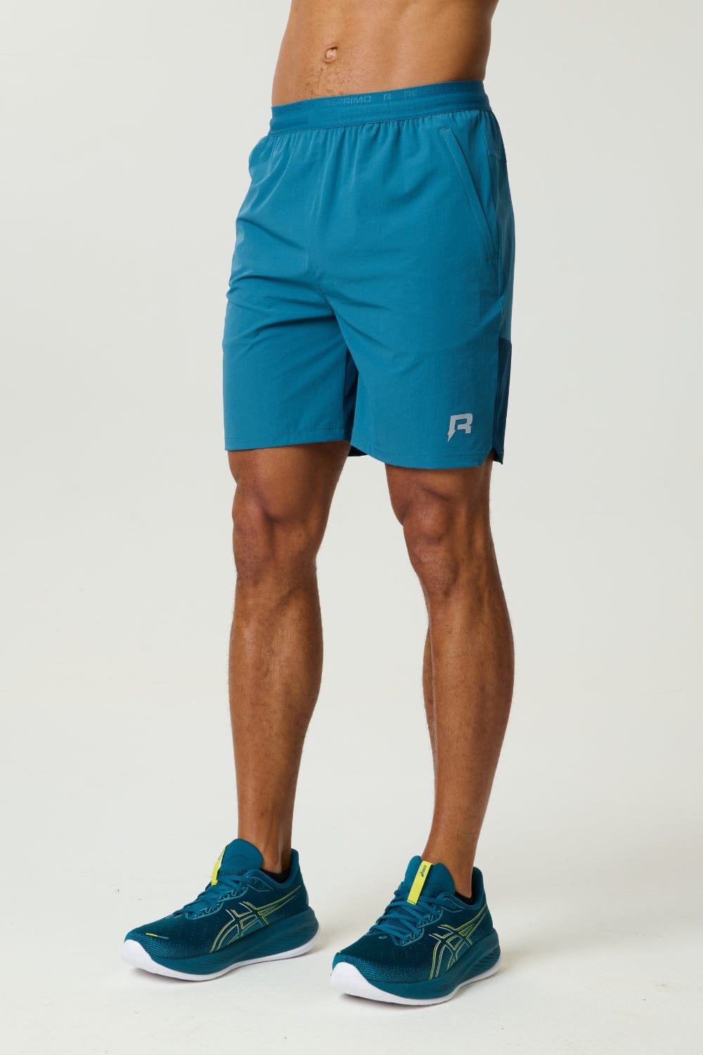 Reprimo Flight Short 'Lake Blue Teal' — XS — Front View