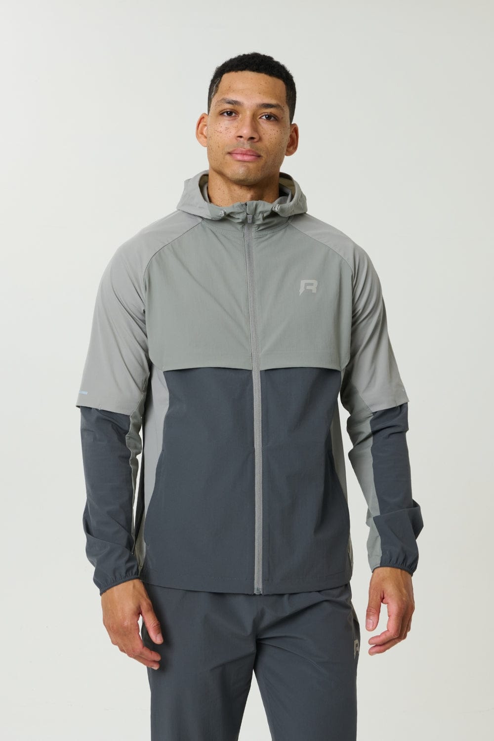 Reprimo Vortex Windbreaker Jacket 'Faded Dune Slate' — XXS — Front View