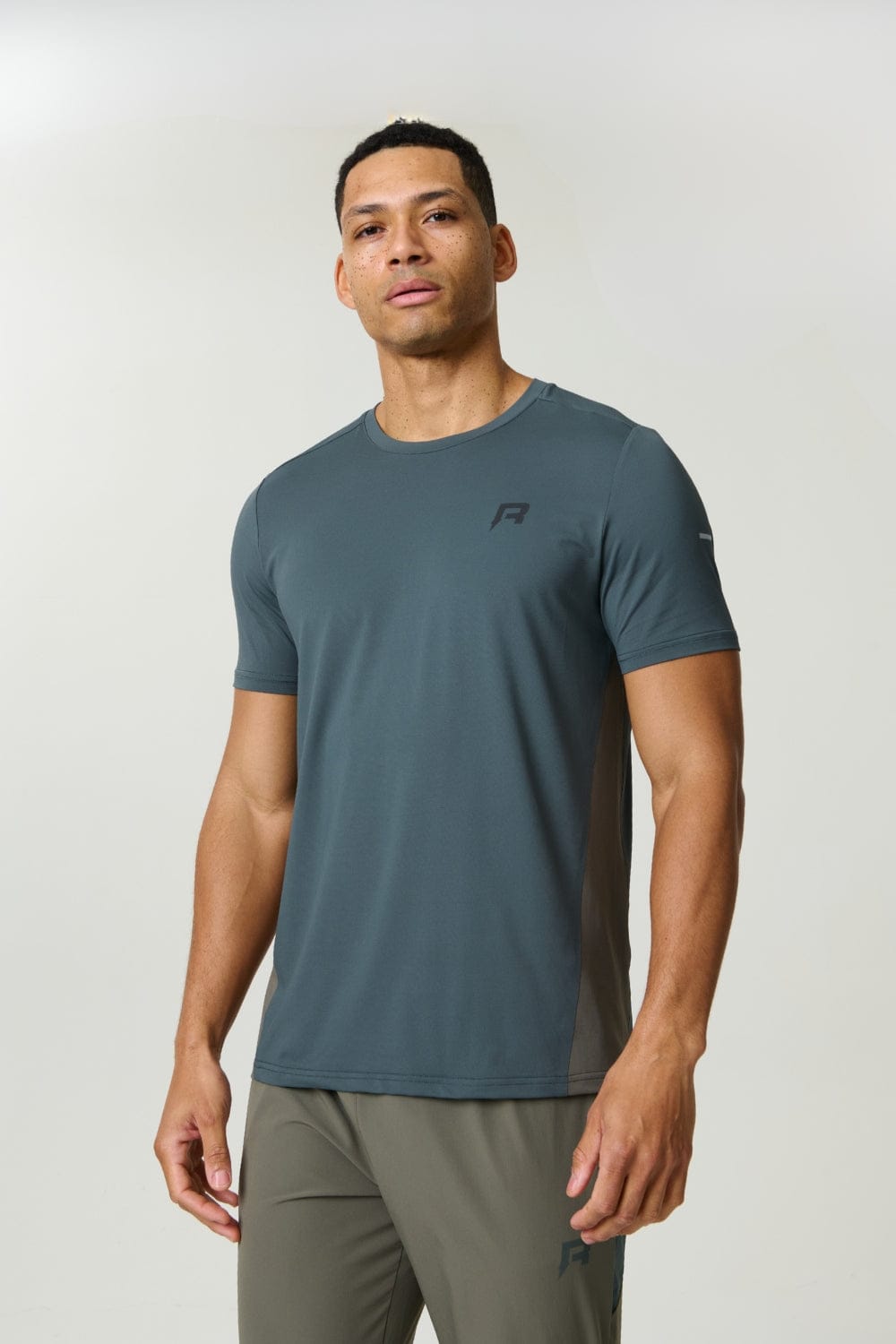 Reprimo Vortex Tee 'Dark Moss Grey Velvet' — XXS — Front View