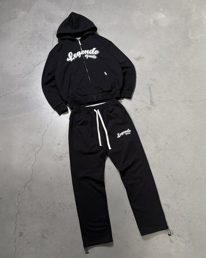 Legende Paris Gum Logo Hoodie - Black — XS — Top View