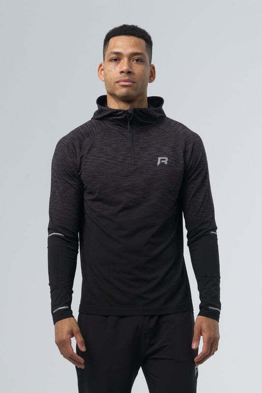 Reprimo Axis Half Zip Hoodie 'Black' — XS — Front View