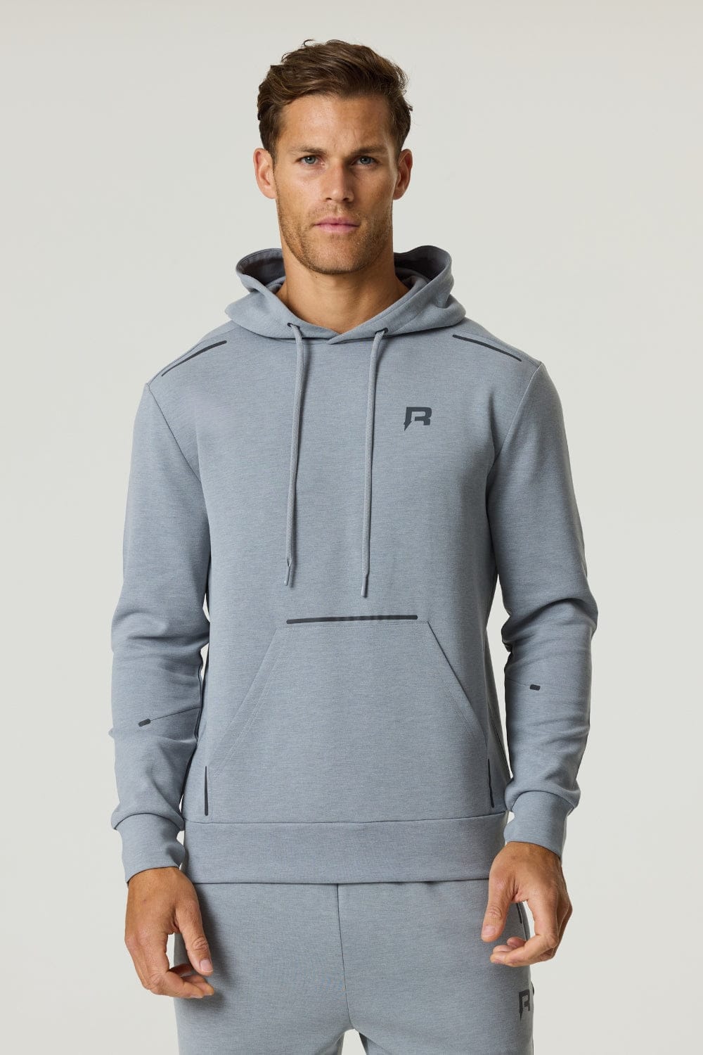 Reprimo Motion Hoodie 'Grey Marl' — XS — Front View