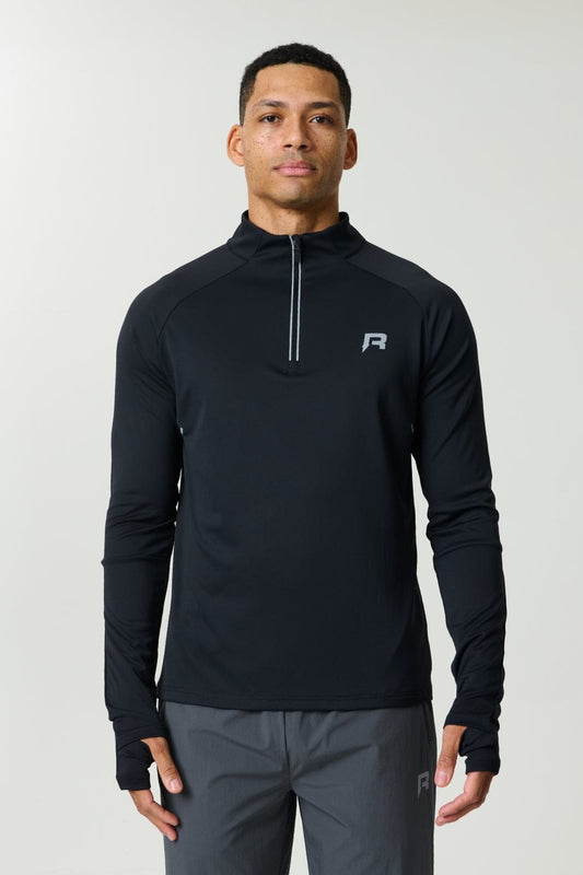 Reprimo Clima Quarter Zip 'Obsidian' — XS — Front View
